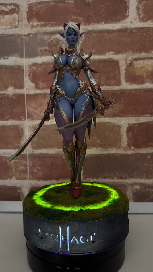 DARK ELF - LINEAGE 2 | 30CM HAND-MADE LED + MUSIC FIGURE