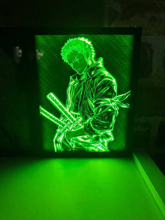 RORONOZA ZORO - ONE PIECE | NEON FRAME