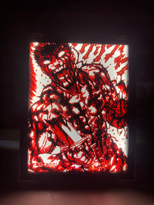 GUTS IN PAIN - BERSERK | NEON FRAME