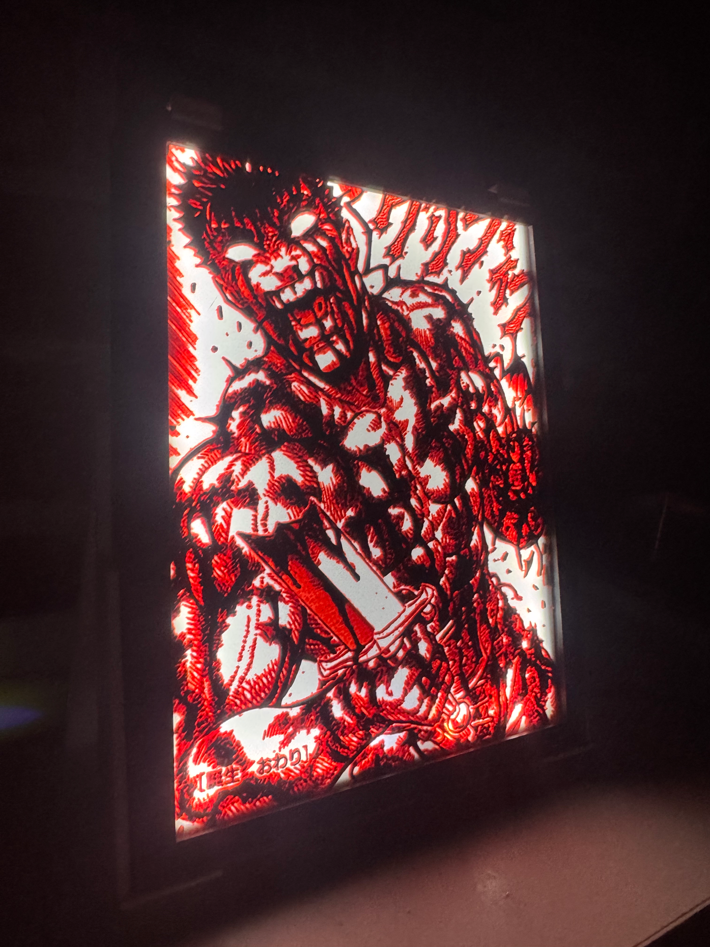 GUTS IN PAIN - BERSERK | NEON FRAME