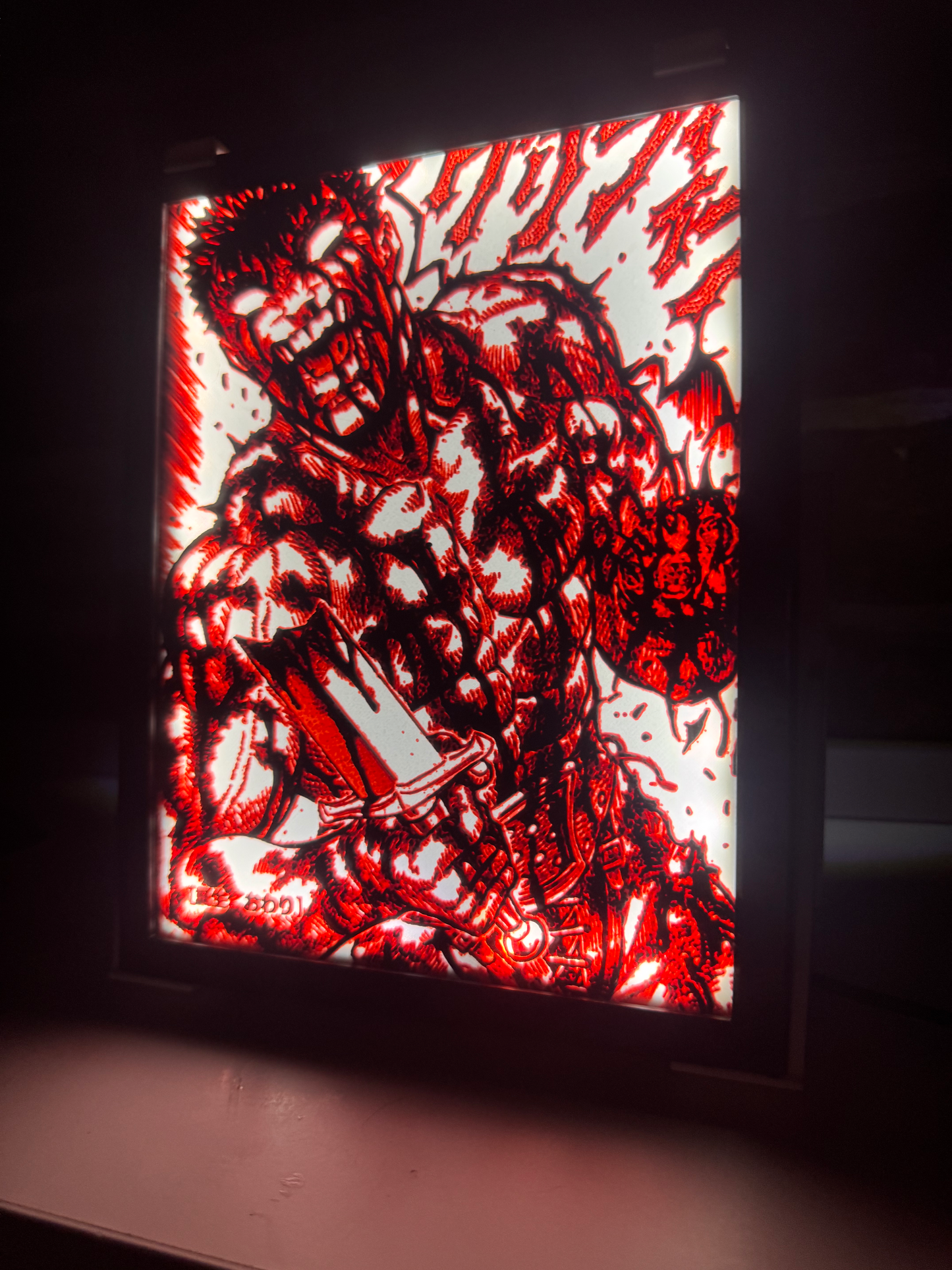 GUTS IN PAIN - BERSERK | NEON FRAME